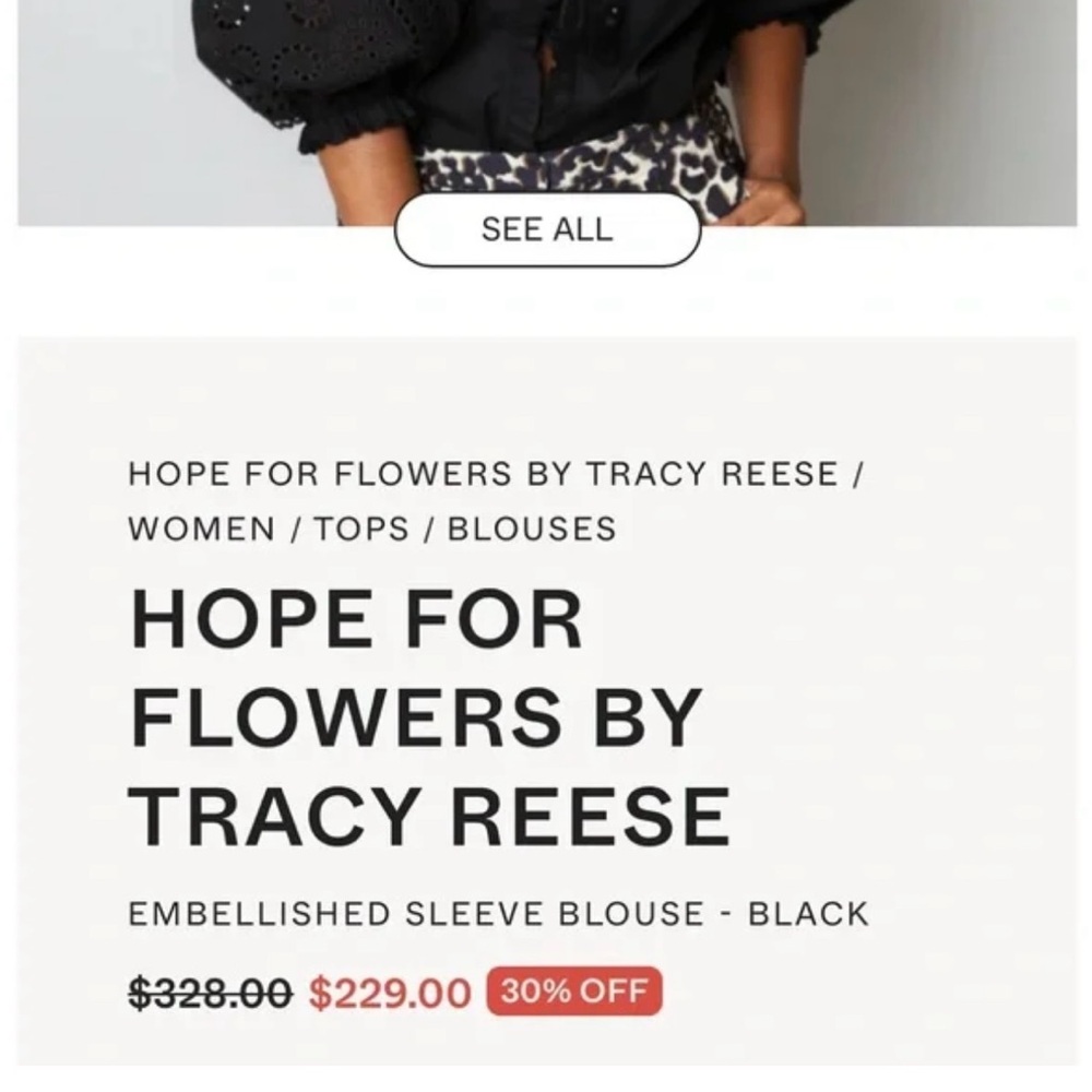 Tracy Reese Elegant Black Blouse with Ruffle Sleeves - Picture 2 of 11